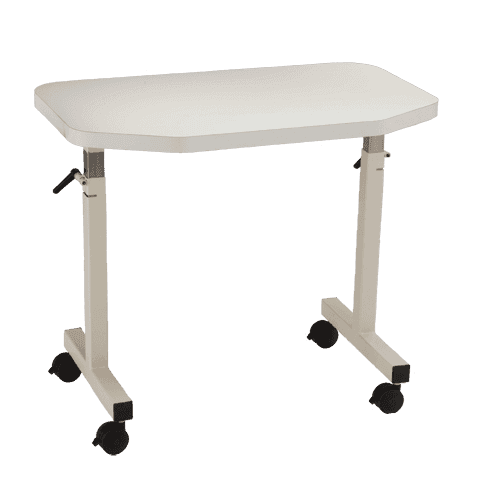 Cream colored, adjustable, laminate MTI OSIT-1000 series instrument table.
