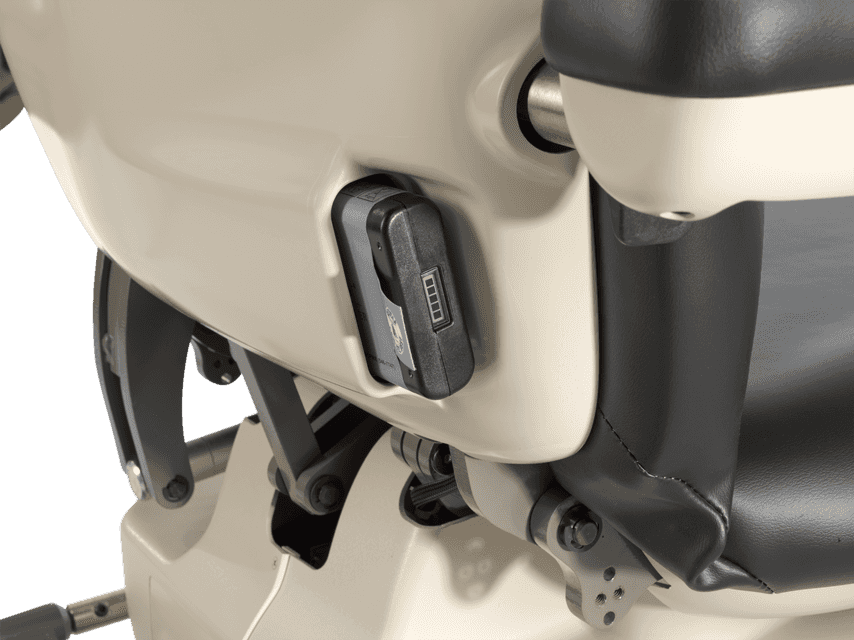 840 Lithium-ion Battery location on the seat back