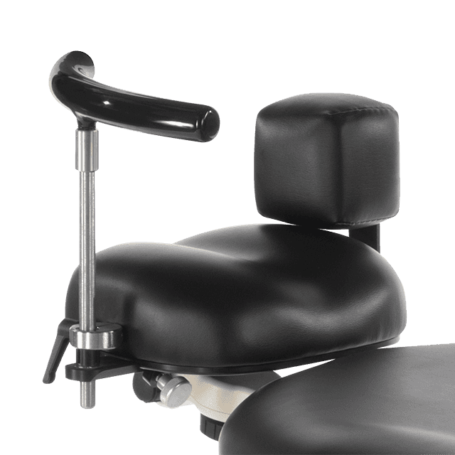 Ophthalmic Head Rest With Wrist Support and Stabilizer Attached