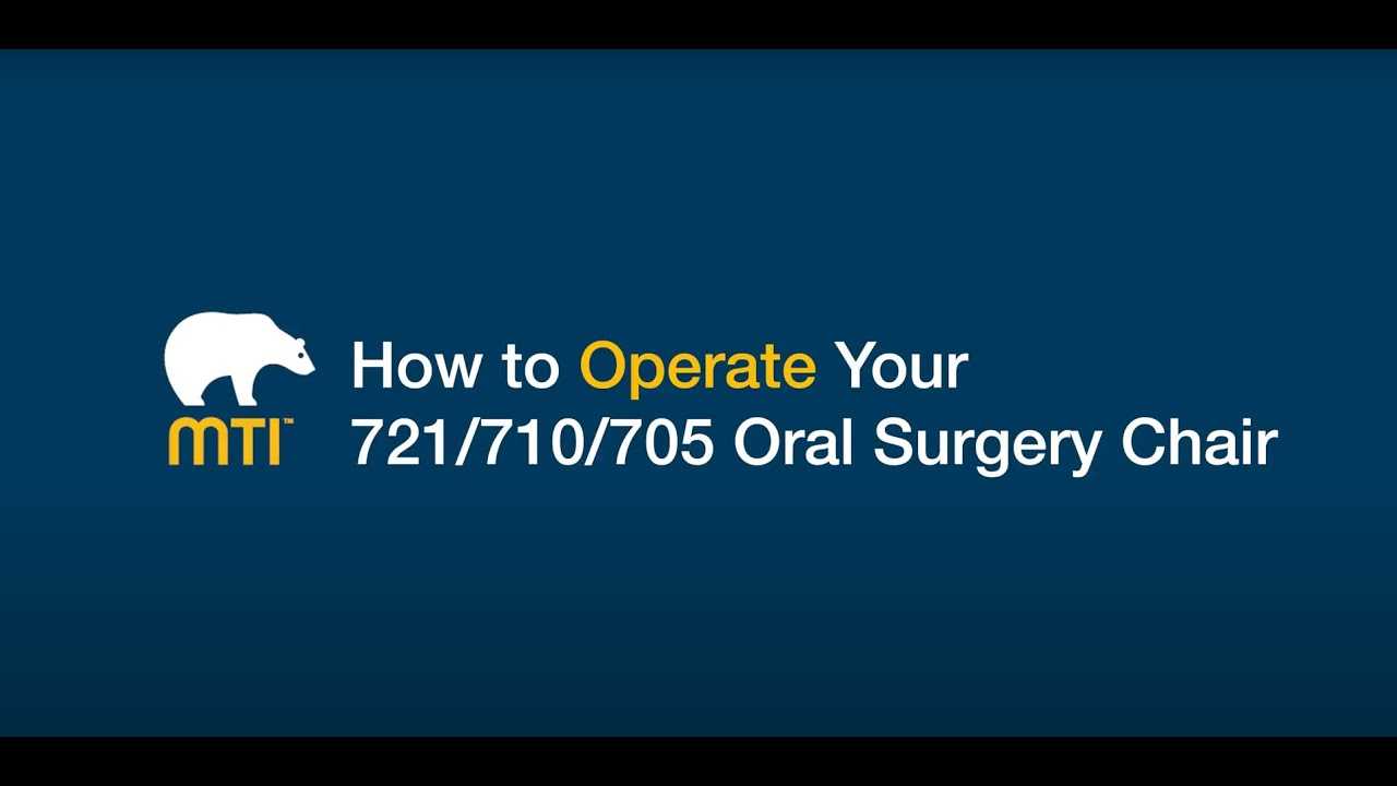 How to Operate Your 721/710/705 Oral Surgery Chair