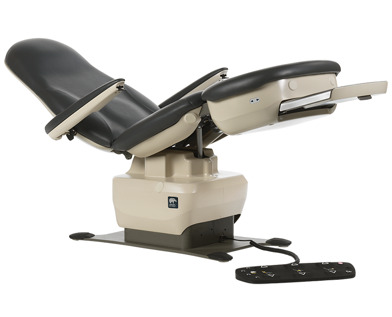 MTI 528 Podiatry & Wound Care Chair tilt and tray